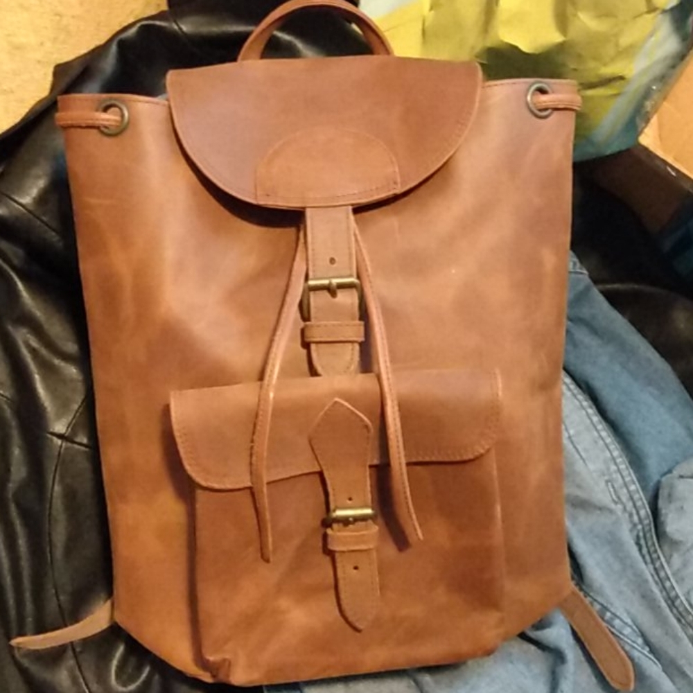 Leather Backpack New - image 1